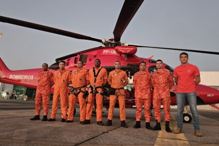 FORÇA-TAREFA DO CORPO DE BOMBEIROS DO RJ CHEGA PARA APOIO AO RIO GRANDE DO SUL