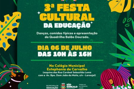 SÃO GONÇALO PROMOVE A FESTA CULTURAL DA EDUCAÇÃO